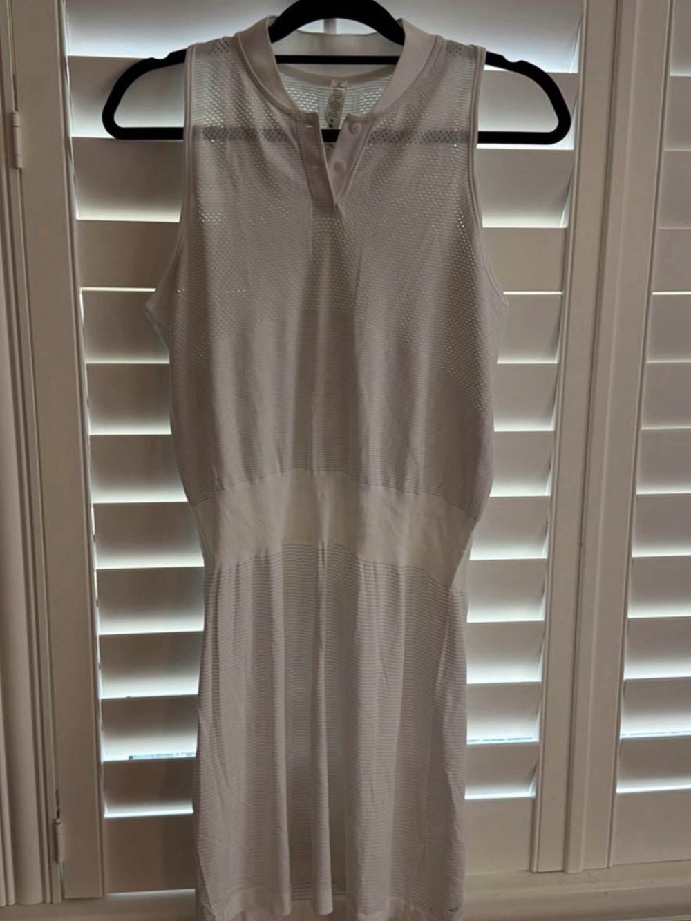 lululemon athletica White Sleeveless Mesh Tennis Dress